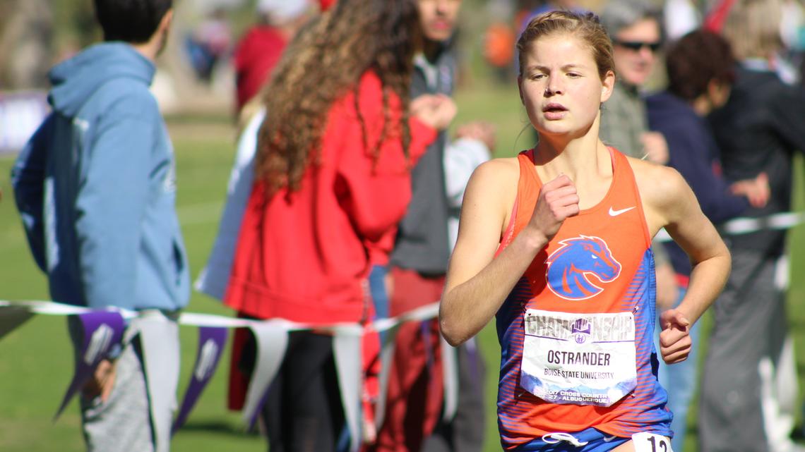 Redshirt junior Allie Ostrander, pictured in a race from earlier this season, won the women’s 6-kilometer race at the NCAA West Regional cross country meet Friday in Sacramento, California.
