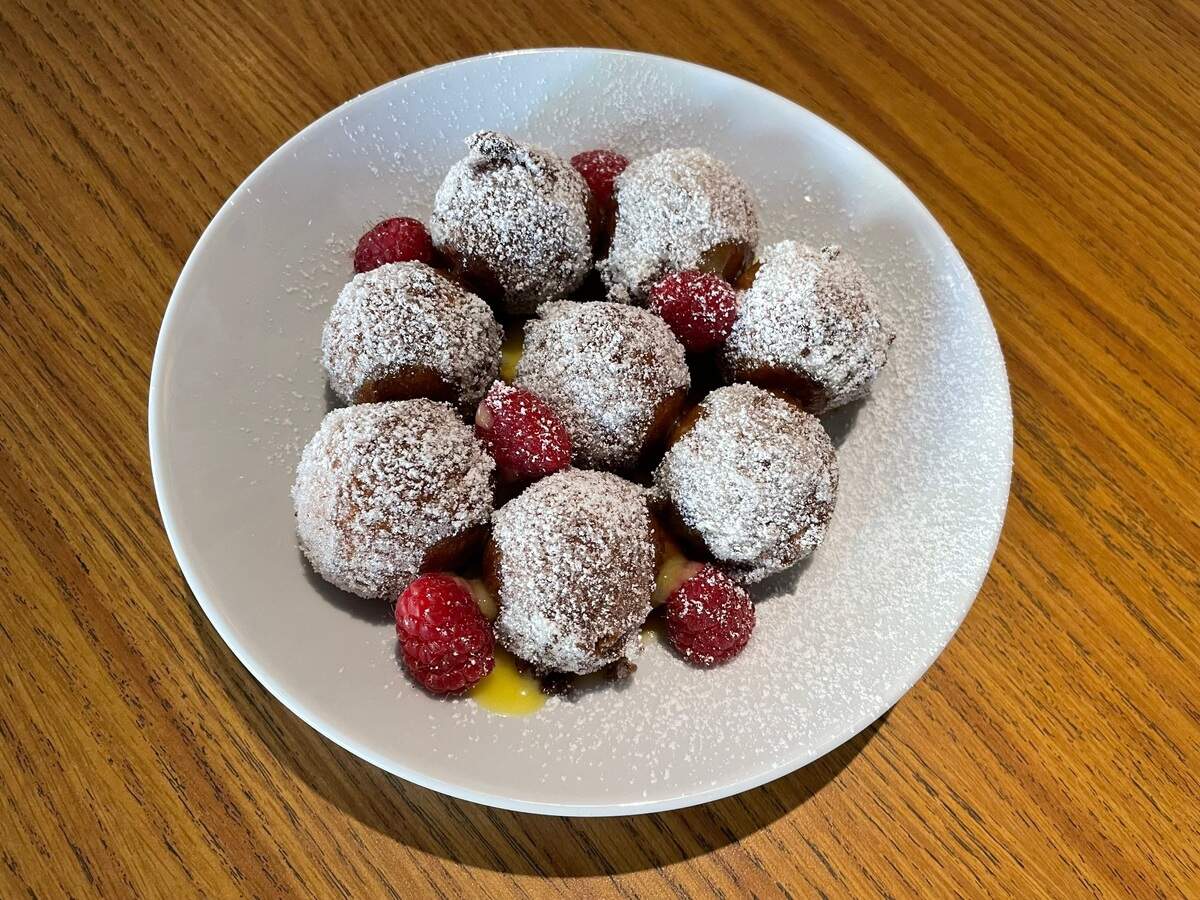You need these hot doughnuts at The Modern Bar. Seriously.