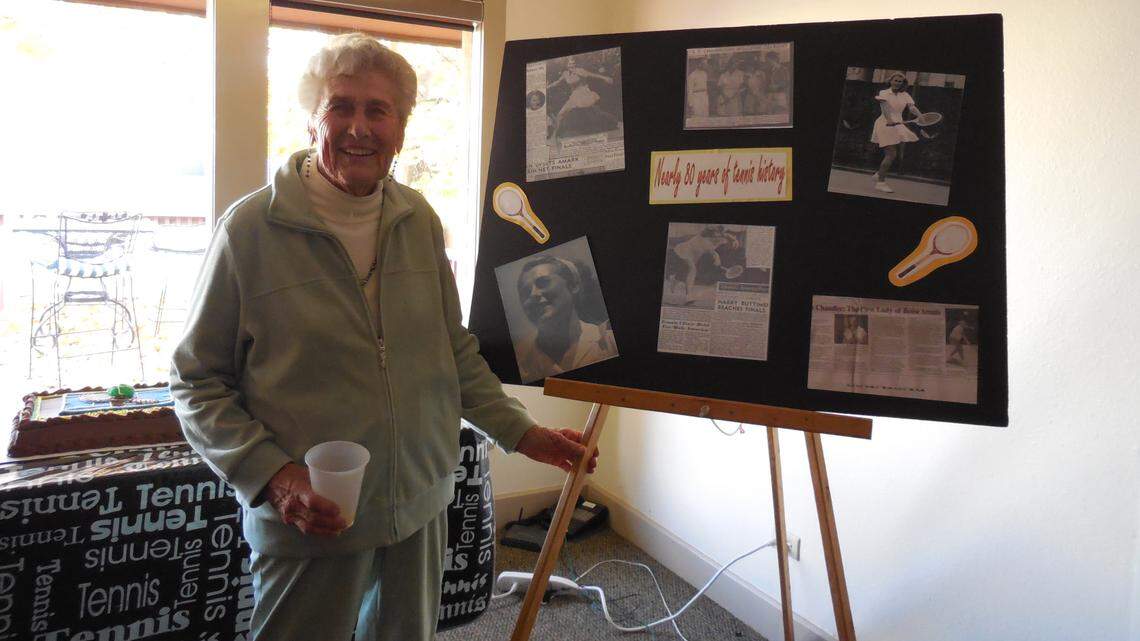 Barbara Chandler celebrated her 90th birthday at the Boise Racquet & Swim Club.