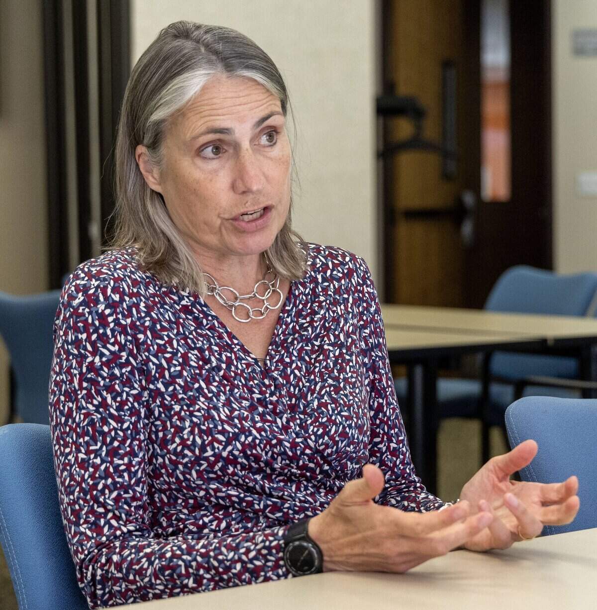 Fiona Hill, a highly respected British-American expert on Russia and Europe, with a focus on U.S.-Russia relations and Eurasian security, was in Boise to speak at an Alturas Institute conference, Thursday, Aug. 21, 2025.
