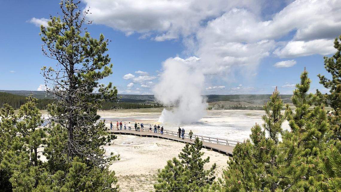 A geyser at Yellowstone National Park.