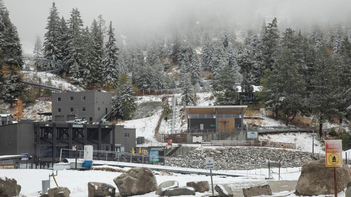 The Bogus Basin area north of Boise received snowfall after a cold front came into the area on Tuesday.