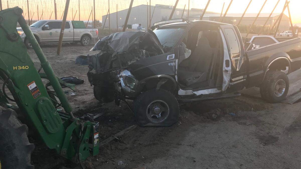 Fernando Martinez, 21, died early Sunday after crashing his truck into a parked tractor near Wilder, Idaho.