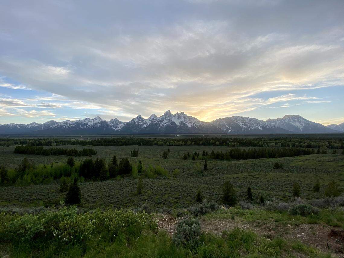 Grand Teton National Park’s scenery is easily accessible while social distancing, since it can be viewed from the highway and large roadside overlooks.