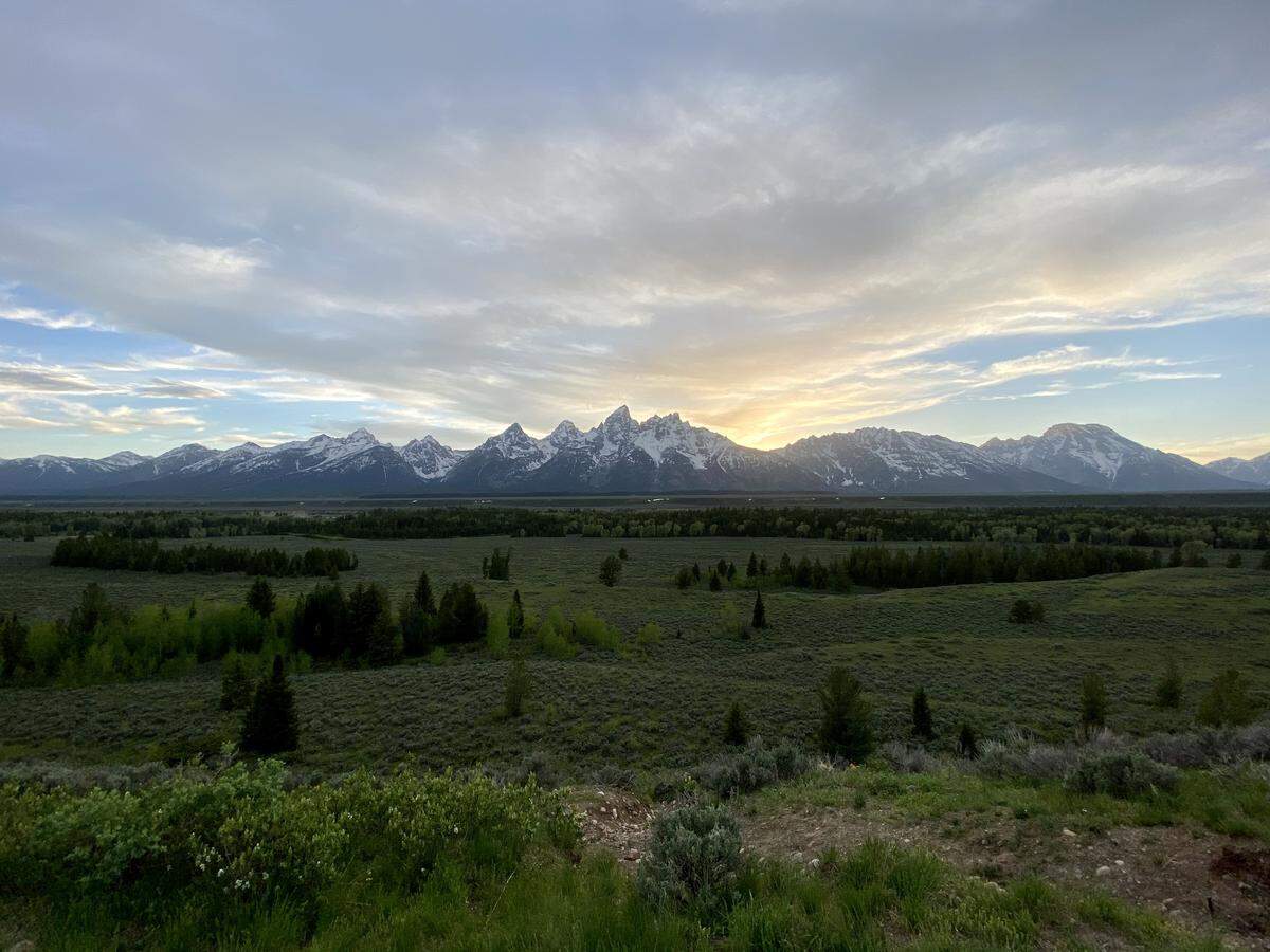 Grand Teton National Park’s scenery is easily accessible while social distancing, since it can be viewed from the highway and large roadside overlooks.