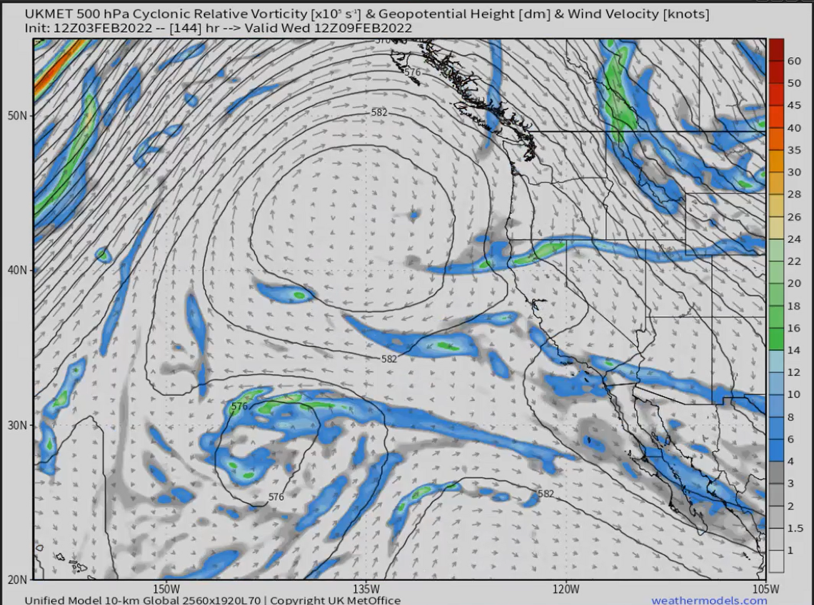 A high pressure system off the west coast is preventing moisture-heavy storms from coming through Idaho.