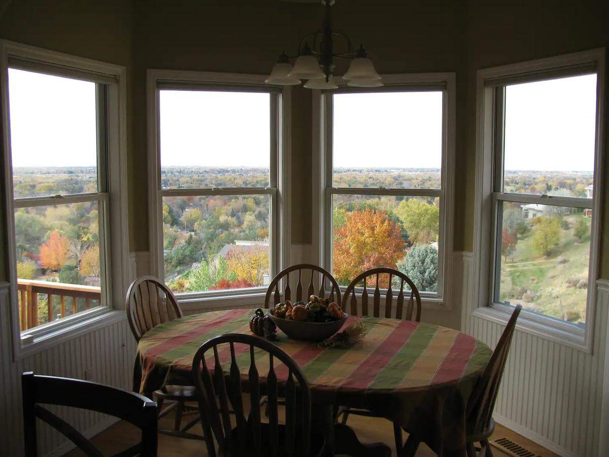 Every room in the Foothill Home offers views of the surrounding foothills and trees around downtown Boise.