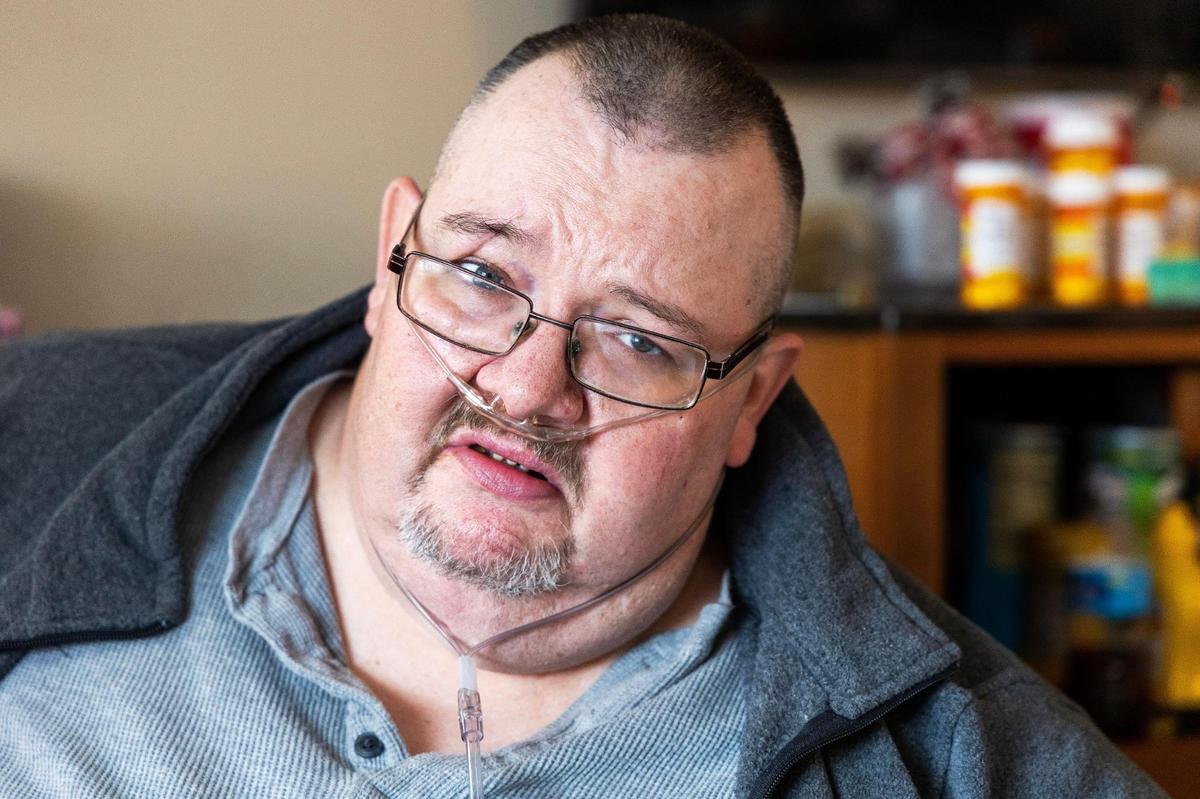 Jimmy Coonce is a resident at Red Lion hotel through a partnership with the Boise-area homeless shelter Interfaith Sanctuary. Coonce requires medical care that would be difficult to impossible to sustain at a shelter.