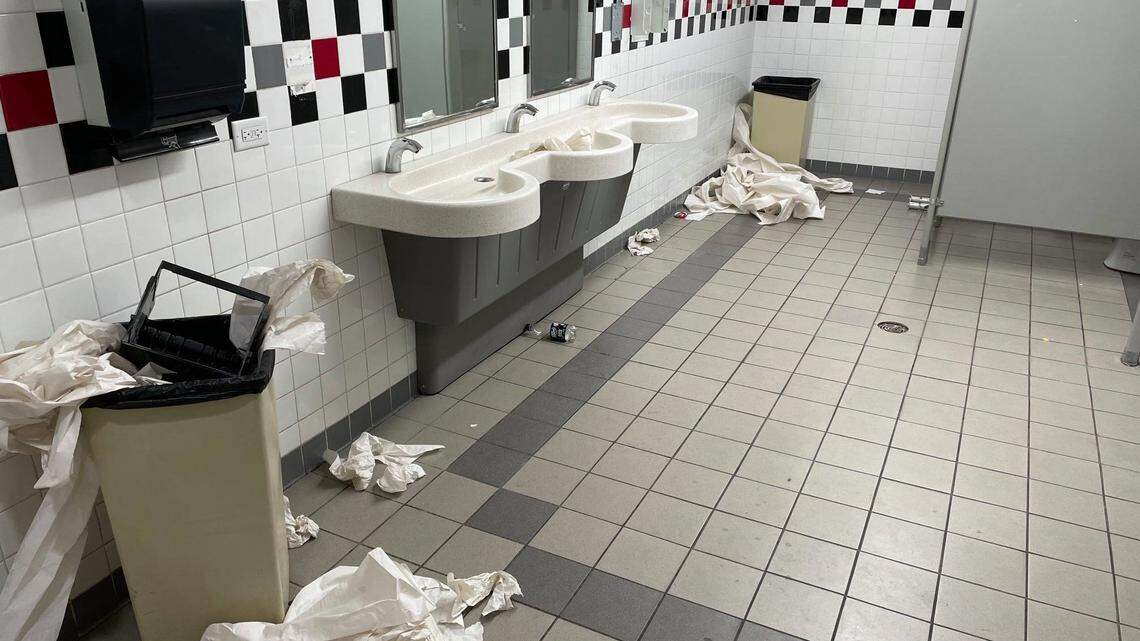 A bathroom at Highland High School in Pocatello was recently vandalized. A viral TikTok trend is prompting students to wreck and steal school property.