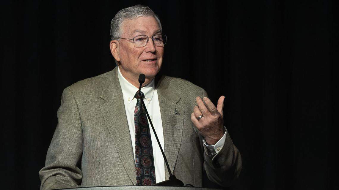 Lt. Gov. Scott Bedke addresses Idaho's 2025 state budget as he kicks off a conference hosted Associated Taxpayers of Idaho in Boise, Wednesday, Dec. 3, 2025.