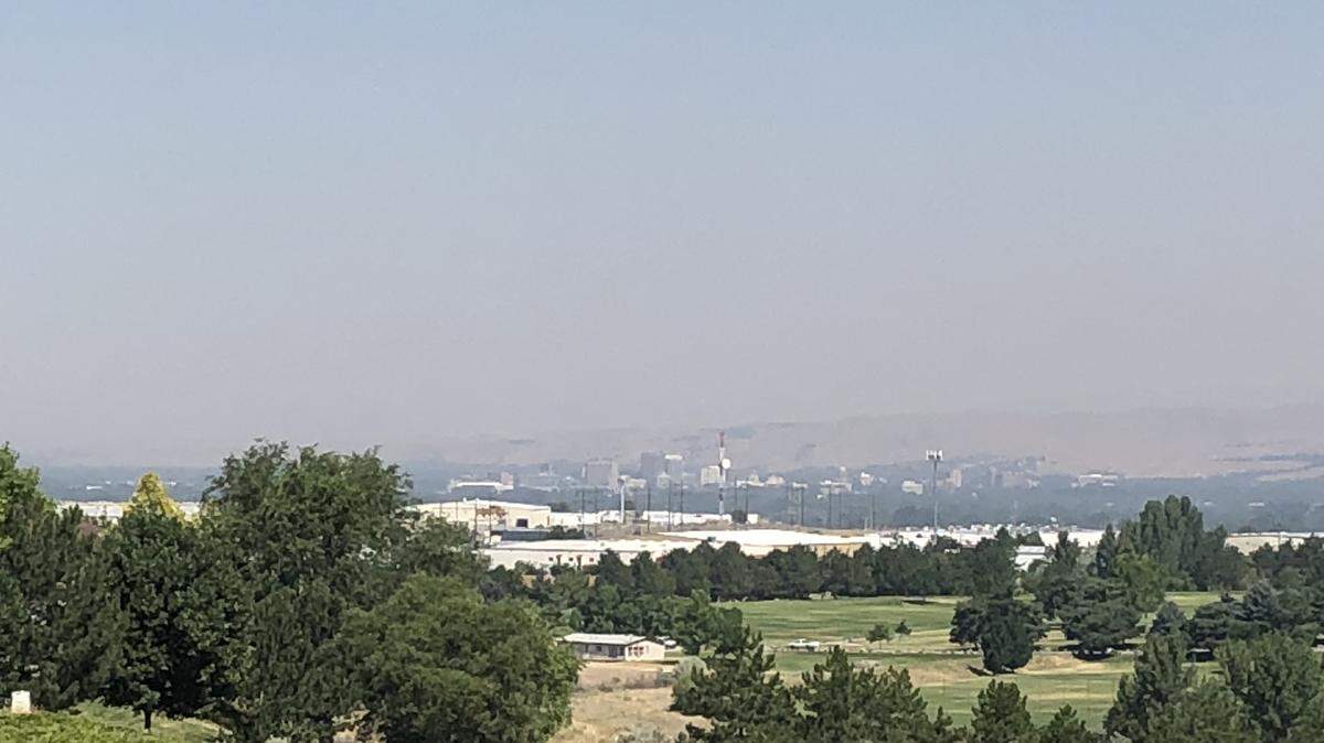 A small fire in the Boise Foothills contributed to hazy conditions over the city Friday.