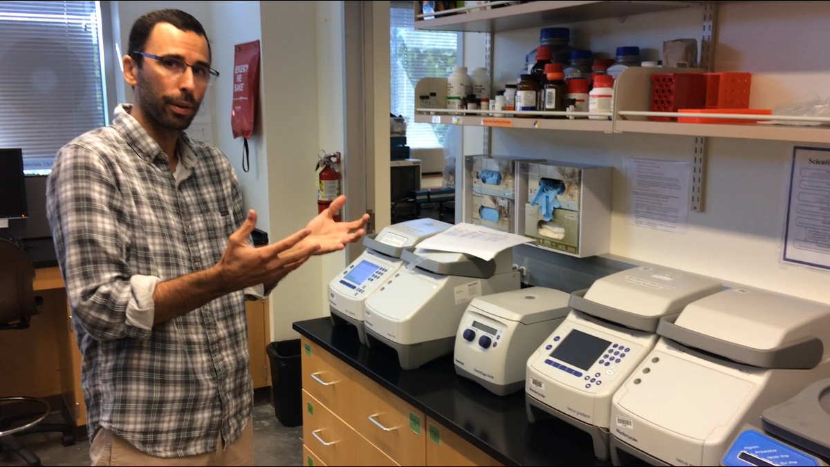 DNA programmed by researchers forms itself into complex shapes in the “Easy Bake Ovens” at right in this lab at Boise State University. “Instead of just thinking of DNA as the biological source of life, [we can] also think of it as a programmable plastic or polymer,” said Will Hughes, director of the Micron School of Materials Science and Engineering.