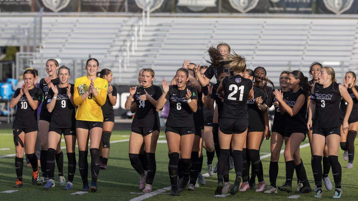 Rocky Mountain girls soccer wins over Boise in their semifinal game held at Rocky Mountain, Friday, Oct. 24, 2025.