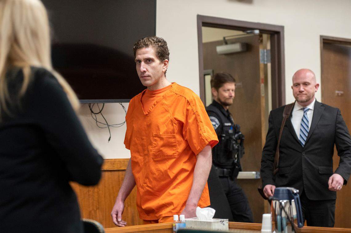 Bryan Kohberger enters the courtroom for his arraignment hearing in Latah County District Court on May 22, 2023.