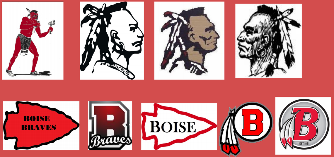 Previous logos Boise High has used over the years.