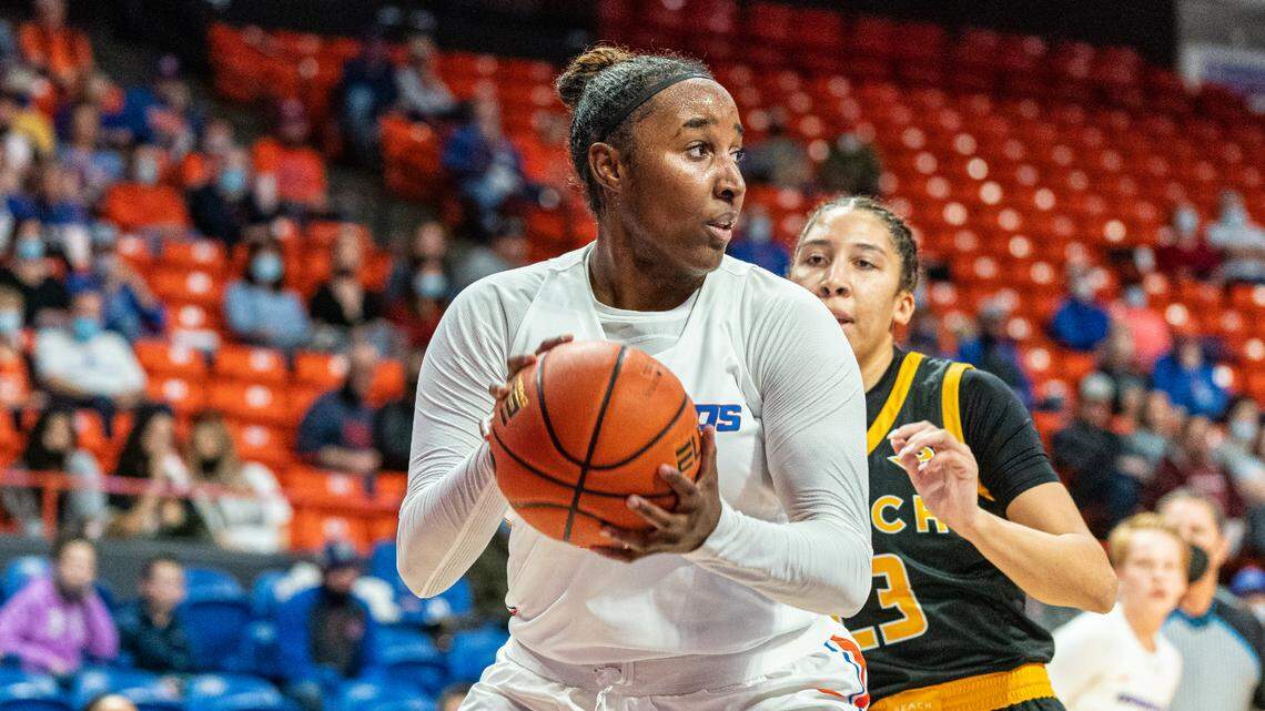 Elodie Lalotte scored a team-high 11 points in Boise State’s season-opening 61-38 loss to Long Beach State on Saturday at ExtraMile Arena.