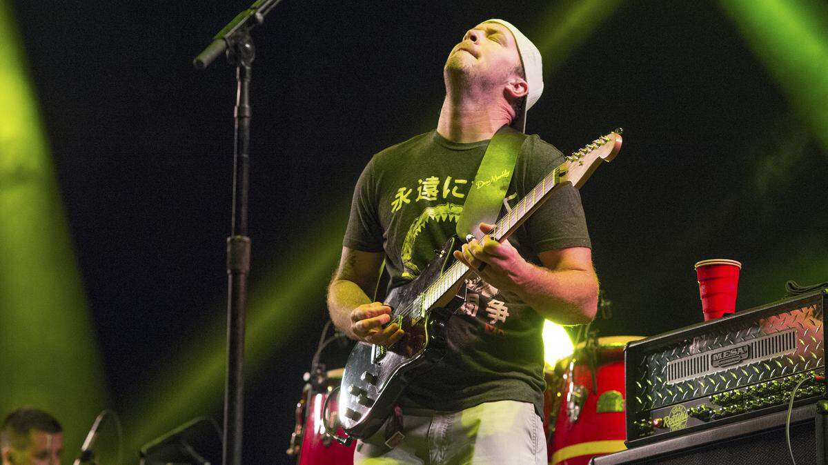 Miles Doughty of Slightly Stoopid performs at the Okeechobee Music and Arts Festival in 2018, in Okeechobee, Fla.
