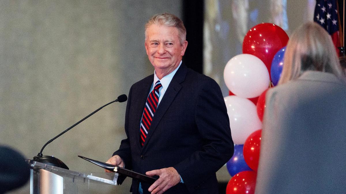Idaho Gov. Brad Little, seen speaking on election night in November, recently completed the second trade trip to Taiwan of his first term as governor.
