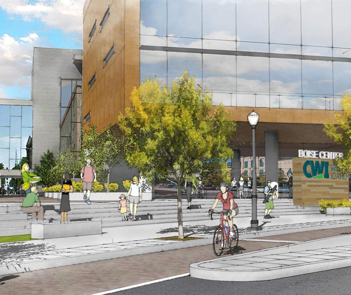 A conceptual design for CWI’s proposed Boise campus development.