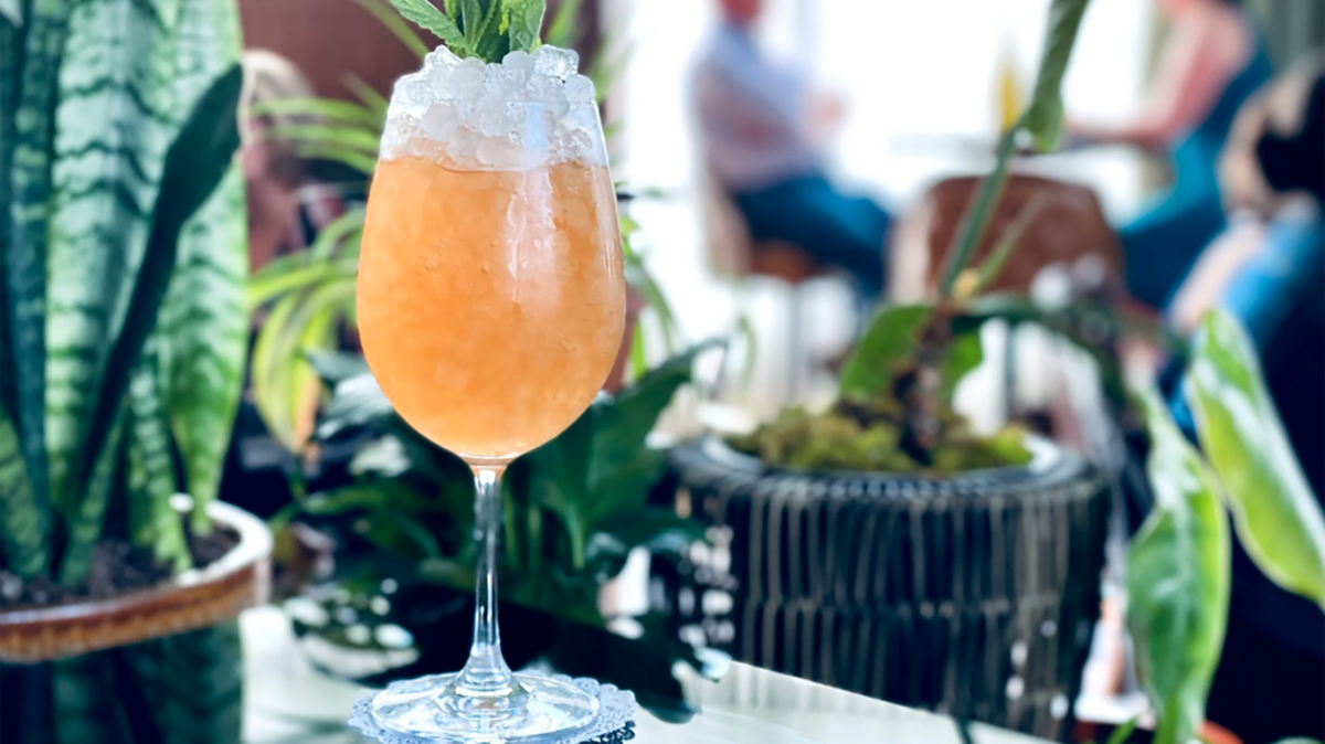 The Apple of My Eye-Tai ($14) is Plantation Xaymaca rum, Laird’s Straight Apple Brandy Bottled in Bond, cinnamon cereal Milkadamia orgeat, apple, lime and bitters.