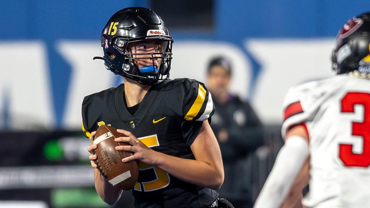 Bishop Kelly quarterback Ben Avella went 13-0 and didn’t throw an interception as a sophomore to lead the Knights to a state title. He returns to lead Bishop Kelly’s title defense.