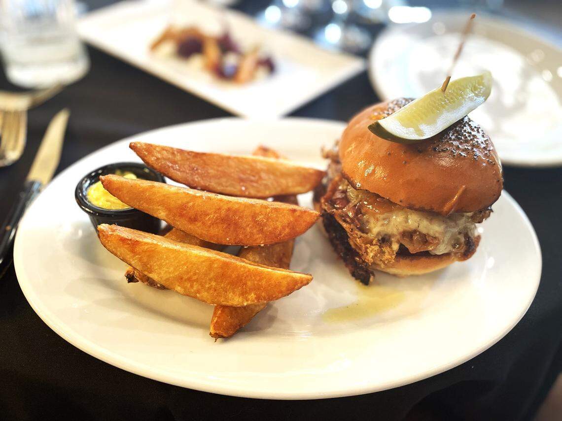 Due West includes a tasty pickle on top to help tone down the richness slightly.