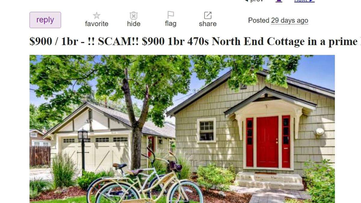 Boise real estate broker Darrin Fuchs posted this Craigslist ad warning that someone was using pictures of his North End vacation rental to scam would-be renters. He said the problem has been ongoing for years.