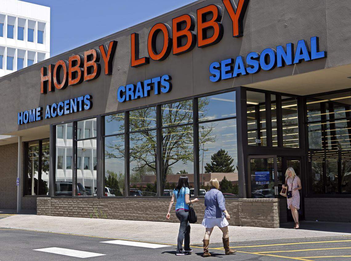 Customers are seen at a Hobby Lobby store in Denver The Oklahoma-based arts and crafts chain operates two stores in the Treasure Valley, in Meridian and Nampa. It plans to open a new store in Boise in late spring.