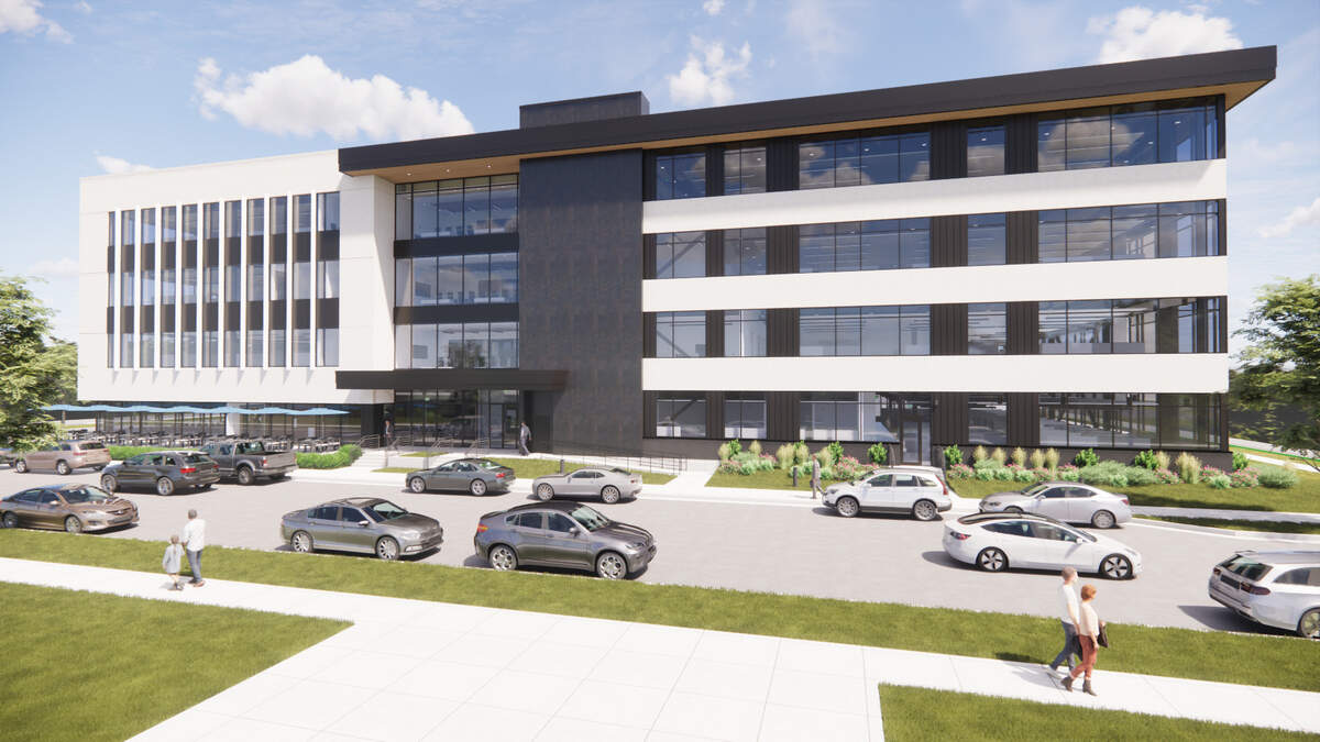An illustration of Brighton’s newest office building.