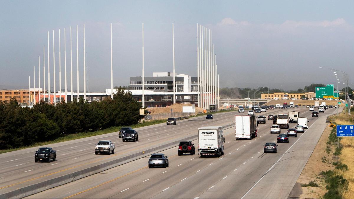 Motorists may wonder what those towering poles might be along Interstate 84 near the Eagle Road exit. A new Topgolf complex under construction will use the poles to support a net for golfers hitting from a two-level driving range.