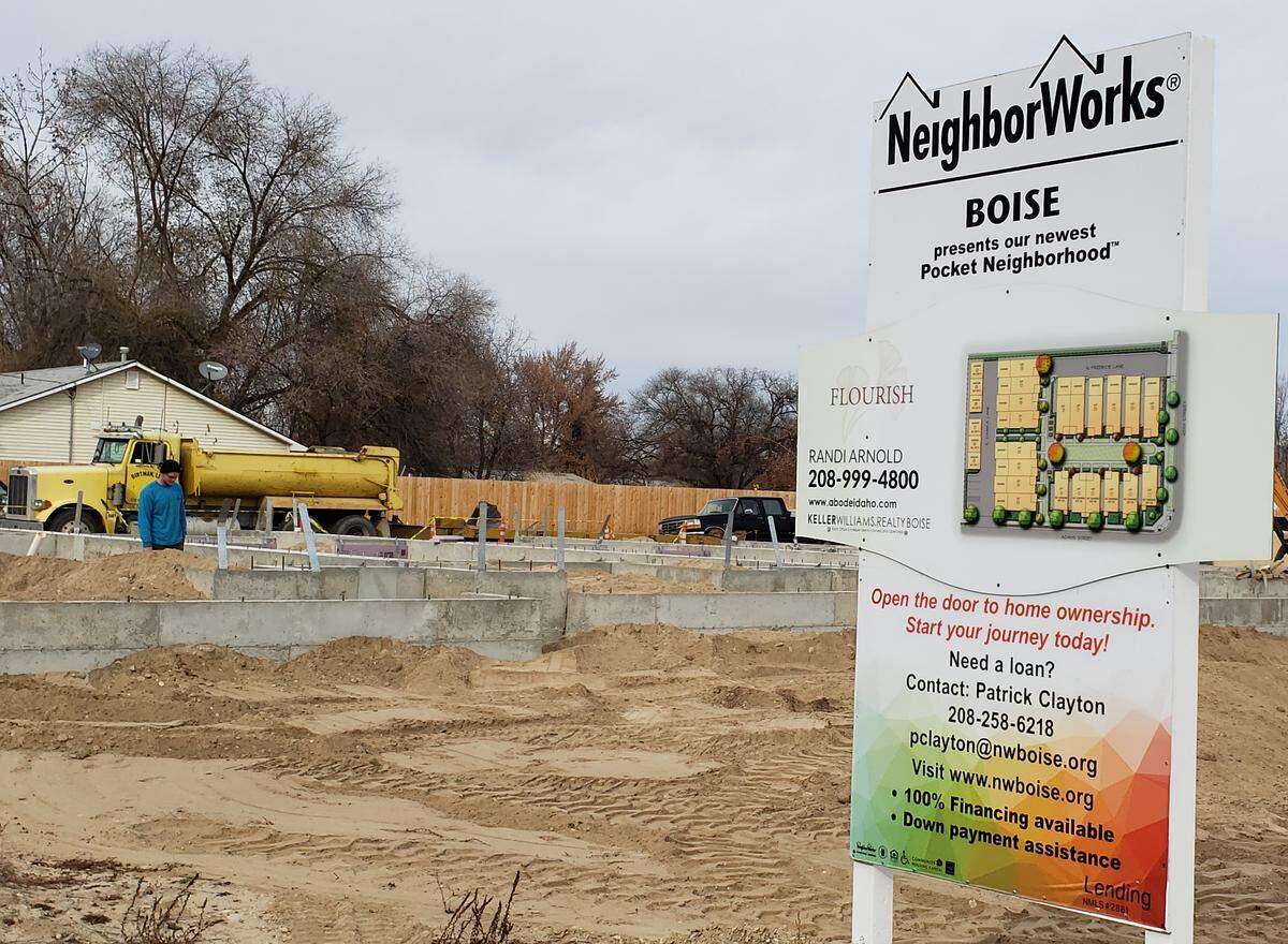The Flourish pocket neighborhood will have 20 homes between 900 and 1,800 square feet near the Garden City Greenbelt. Prices will start in the low $200,000s.
