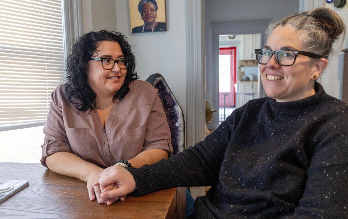 “The threat on any level of losing parental rights to my kids kills me,” Van Beechler-Lincoln, right, said. She and Chelsea Gaona-Lincoln have been married since 2015.