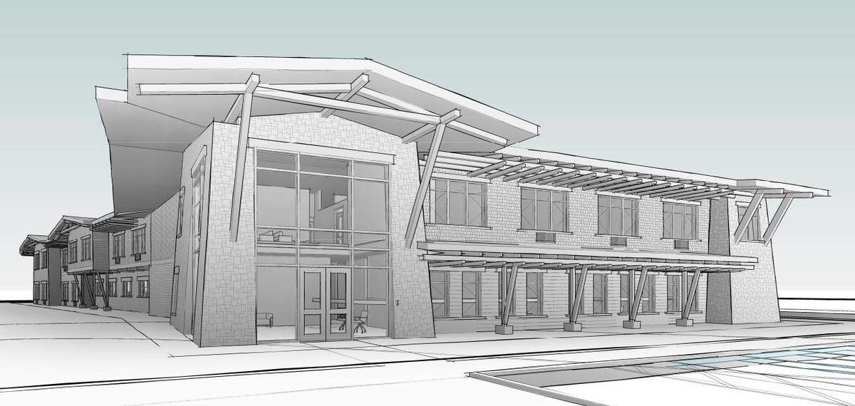 This drawing prepared by Cole Architects of Boise shows how the Ronald McDonald House proposed at 139 E. Warm Springs Ave. would look. The two-story building would accommodate 47 families while their children receive medical treatment. The current Ronald McDonald House, located steps away, can house 17 families and is often full.