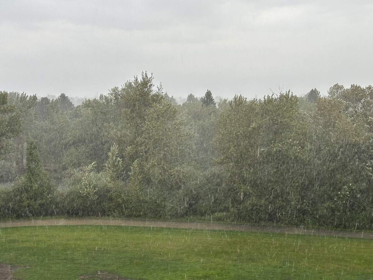 Heavy rain hit Boise on Tuesday evening.