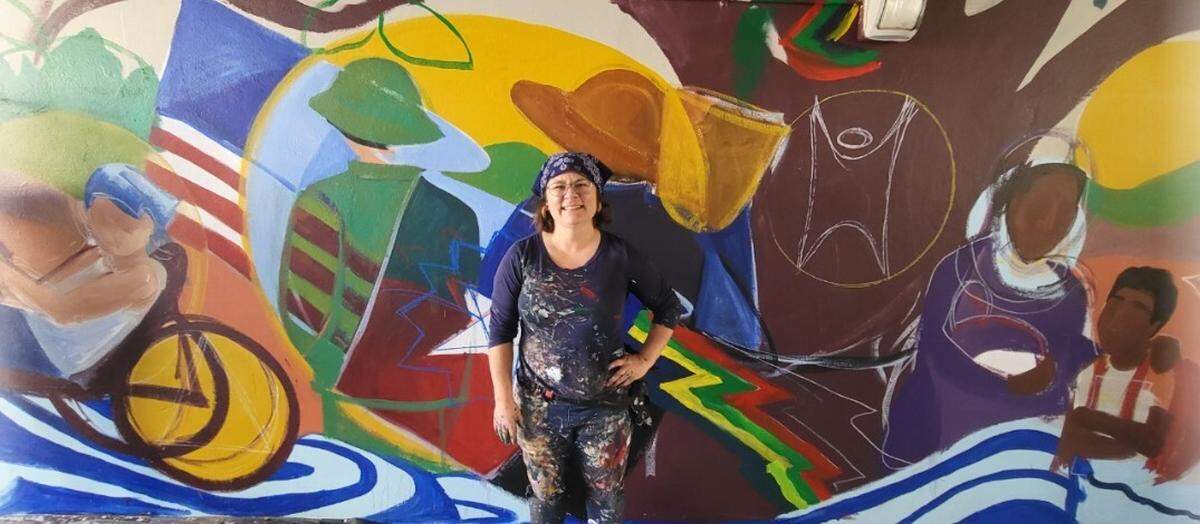 The artist’s mural will be of a “giant chestnut tree” that climbs the wall inside the tunnel along Boise’s Greenbelt.
