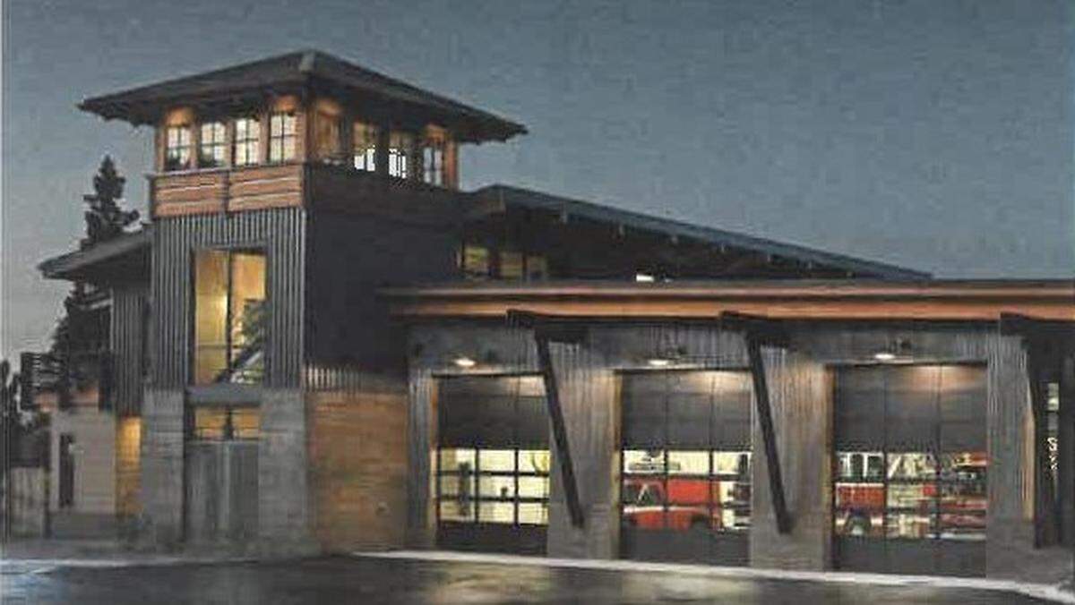 Concept rendering of proposed fire station at Dry Creek Ranch subdivision north of Boise. Provided by Boise Hunter Homes via Ada County.