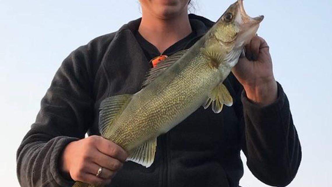This is the first walleye catch ever recorded at Lake Cascade.