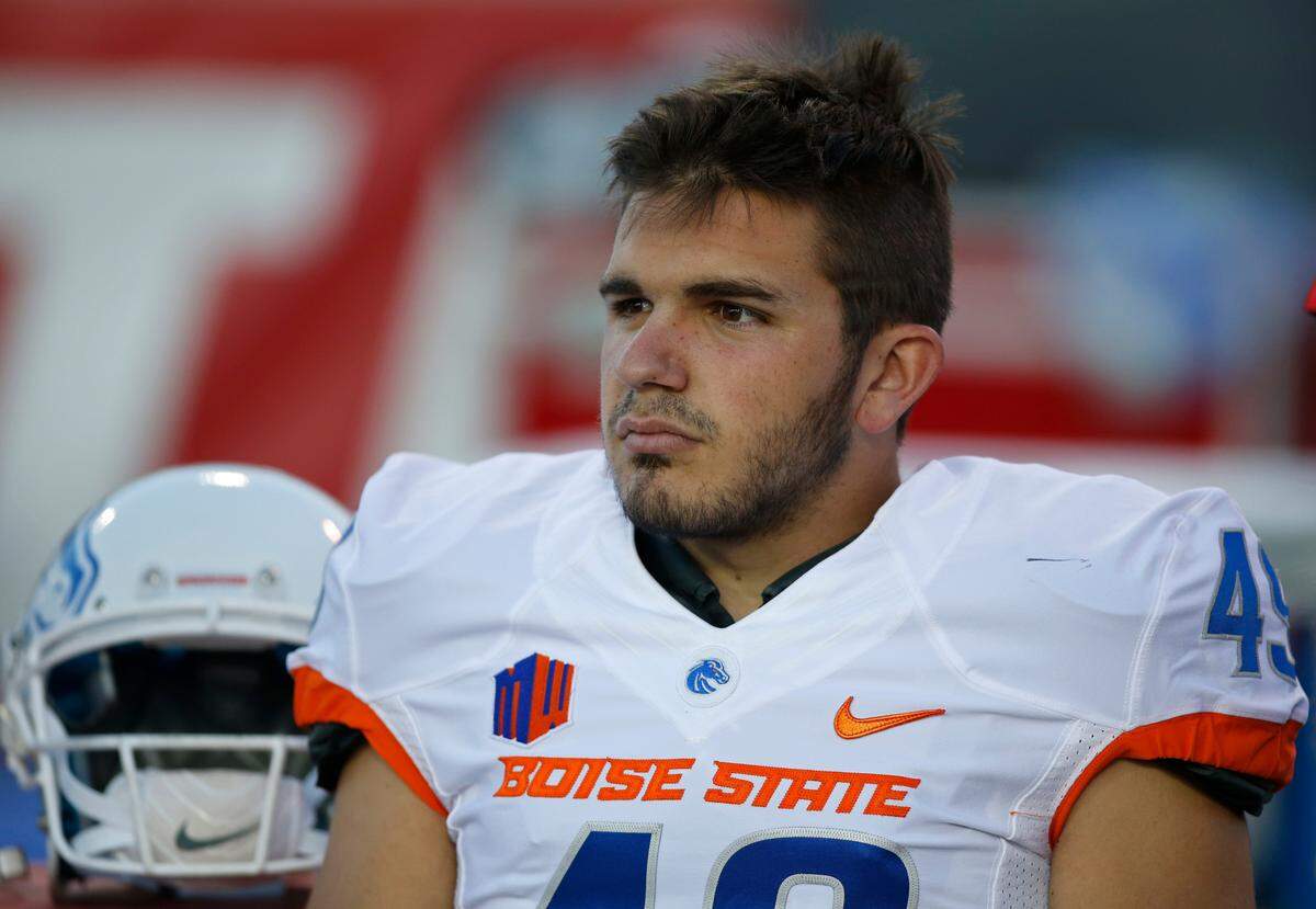 Boise State kicker Tyler Rausa in 2016.
