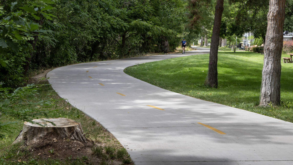 Boise Police apprehended a man on this stretch of the Boise Greenbelt near S. Ferguson Street last Saturday night after a 911 call.