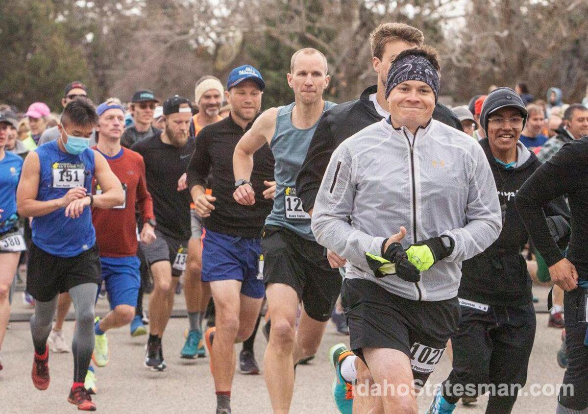 Runners leave the starting line at Fort Boise Park at the Race to Robie Creek half marathon on Saturday, April 26, 2022.