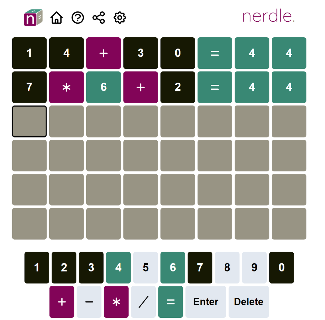 Nerdle swaps out the letters for numbers, giving people who prefer math over words a fun challenge.