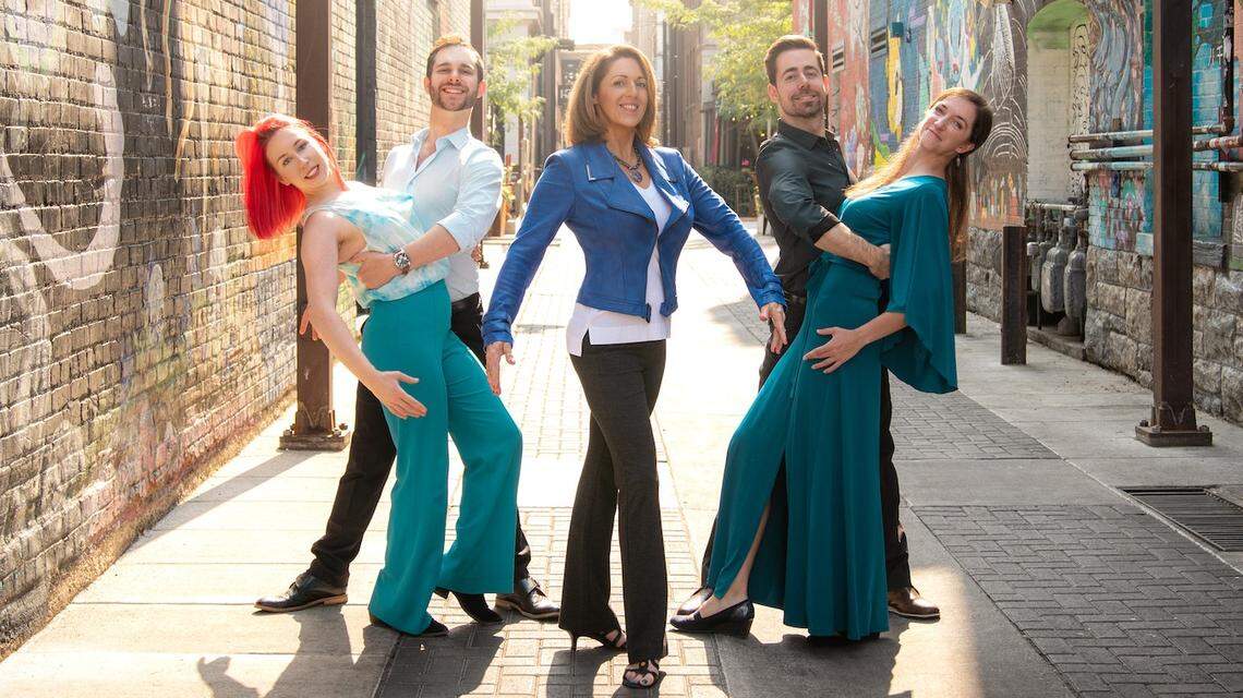 The team at Boise’s new Fred Astaire Dance Studio in Freak Alley. From left: Lisa Tice, certified instructor and studio manager; Gentry Fielder, certified instructor; Monica Gere, Idaho franchise owner; Gerard Regot, certified instructor; and Erin Maylett, certified instructor.