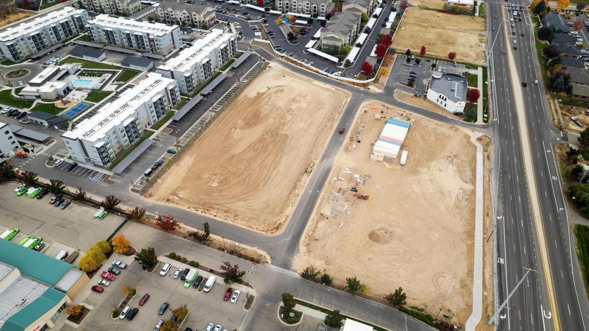 The proposed Raising Cane’s will be located across from a planned Wyndham hotel.