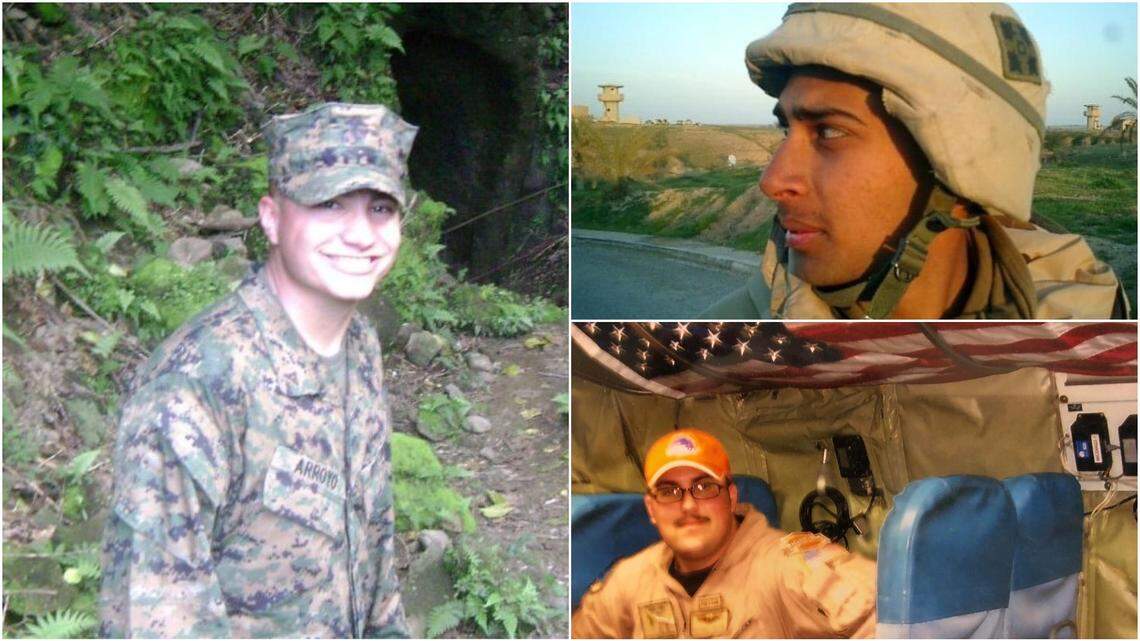 Clockwise, from left, Ace Arroyo, Raja Prabhala and Kevin Wallior are all veterans and alumni of Boise State University. They have written an open letter to the Idaho Legislature asking legislators to stop their attack on diversity programs at their alma mater.