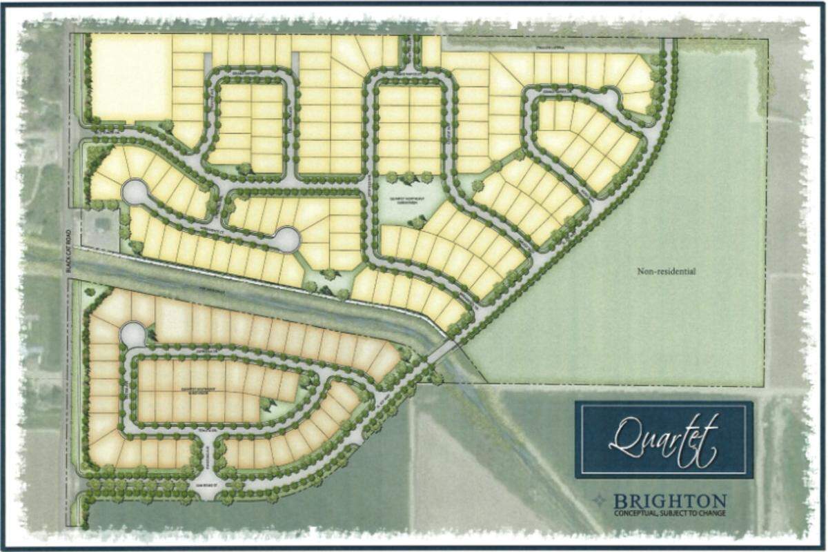 Brighton Corp. plans to build 186 houses near the southeast corner of Black Cat and McMillan Roads.