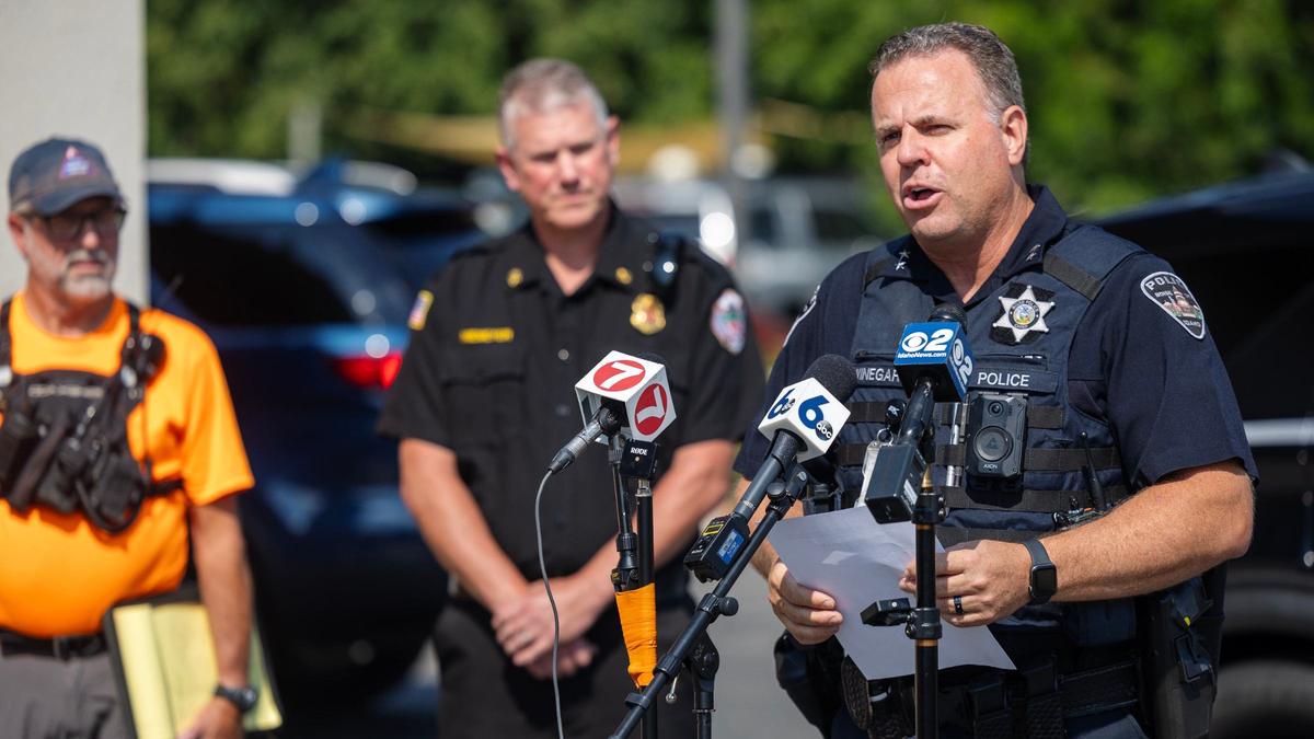 Boise Police Chief Ron Winegar provides updates at a press conference Tuesday concerning the search for 5-year-old Matthew Glynn, whose body was found just before noon.