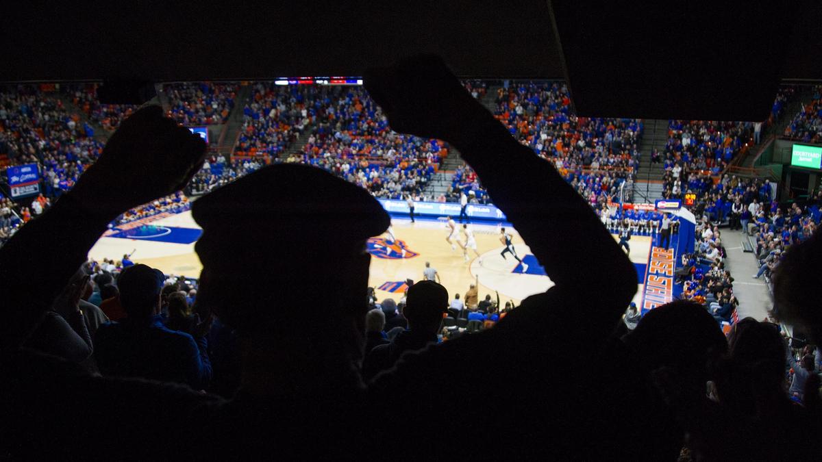 Boise State fans added some rumble to Taco Bell Arena as the Broncos challenged 10th ranked Nevada Tuesday, Jan. 15, 2019 at Taco Bell Arena in Boise.