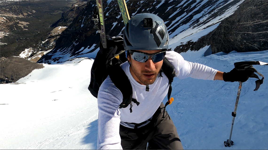 Dan Noakes took this selfie while climbing the north face of Idaho’s Leatherman Peak. Noakes climbed and skied each of Idaho’s nine “12ers,” or mountains measuring more than 12,000 feet.