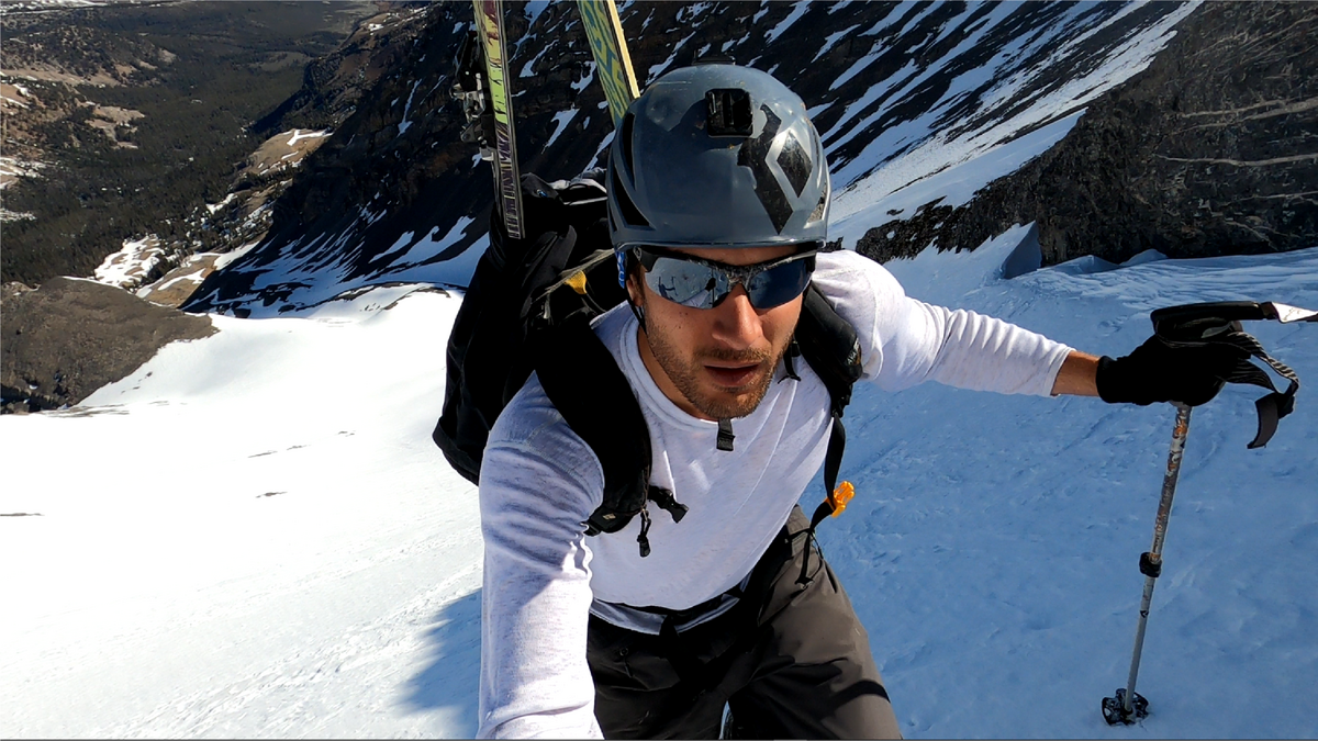 Dan Noakes took this selfie while climbing the north face of Idaho’s Leatherman Peak. Noakes climbed and skied each of Idaho’s nine “12ers,” or mountains measuring more than 12,000 feet.