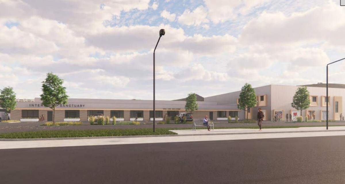 A rendering of the proposed Interfaith Sanctuary location at 4306 W. State St. in Boise.